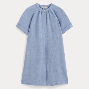 Everlane Women's Popover Dress in Linen in Chambray, Size Small NWT!!